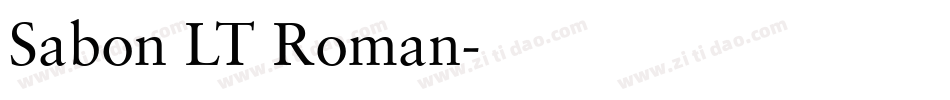 Sabon LT Roman字体转换